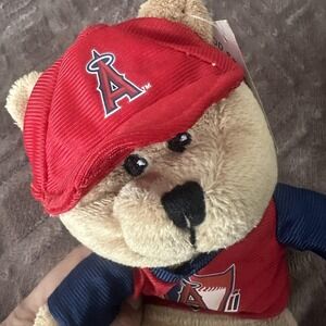 2010 Los Angeles Angels Plush Bear One Size Red MLB Baseball Mascot Good Stuff